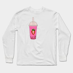 Strawberry bubble tea Long Sleeve T-Shirt